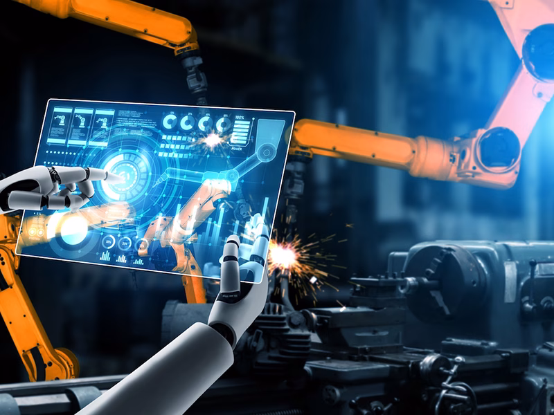 Mechanized industry robot and robotic arms for assembly in facto